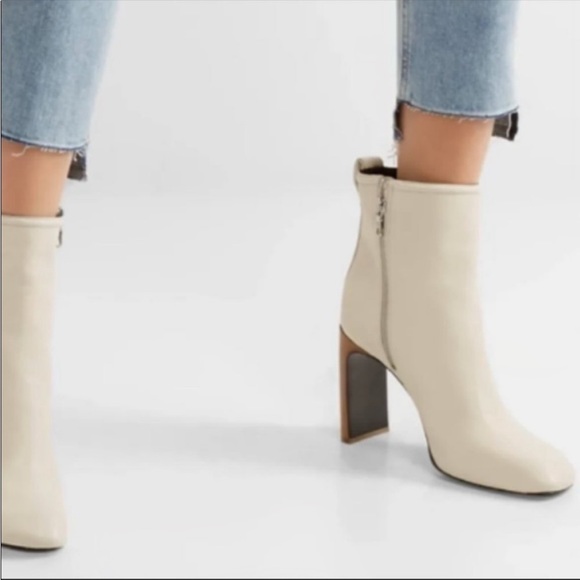 NWT rag & bone Ellis Boot Ivory Italian Leather $595 MSRP. Size 8 - Picture 2 of 16